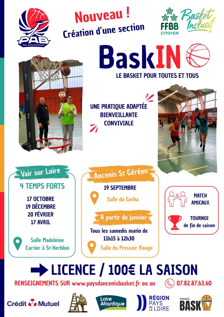 NOUVEAU : création d'une section baskIN au PAB