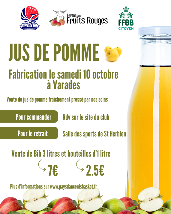 Vente et fabrication de jus de pomme