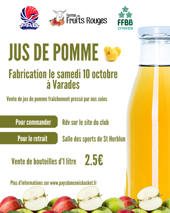 Vente et fabrication de jus de pomme